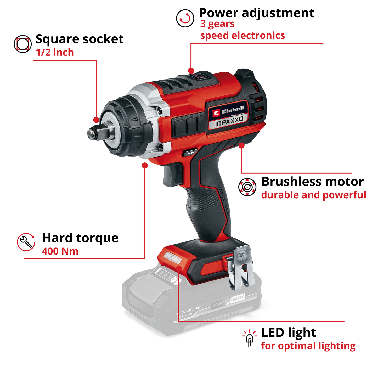 EINHELL IMPAXXO IMPACT 400NM 18V