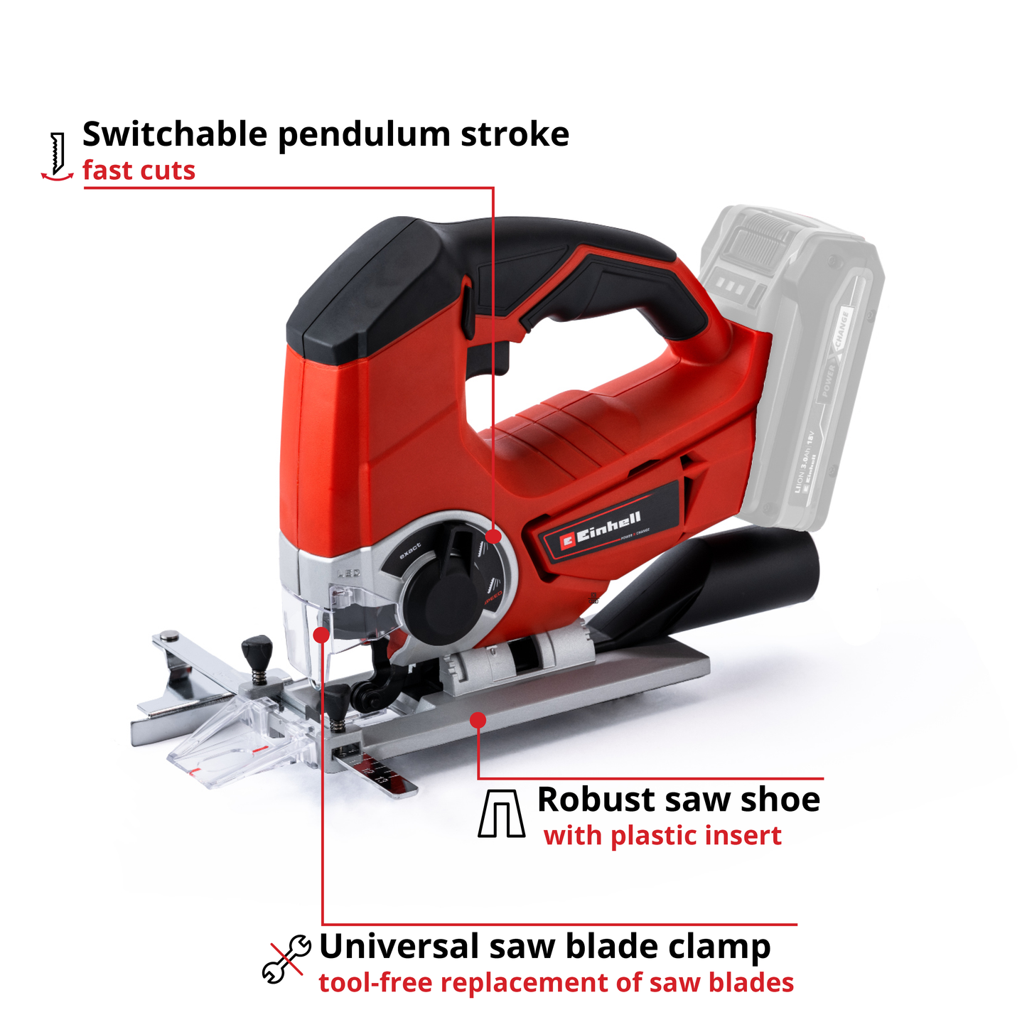 EINHELL TE-JS JIGSAW 80MM CORDLESS